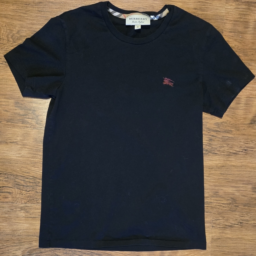 Burberry Women's or Men's Black Shirt with embroidered logo